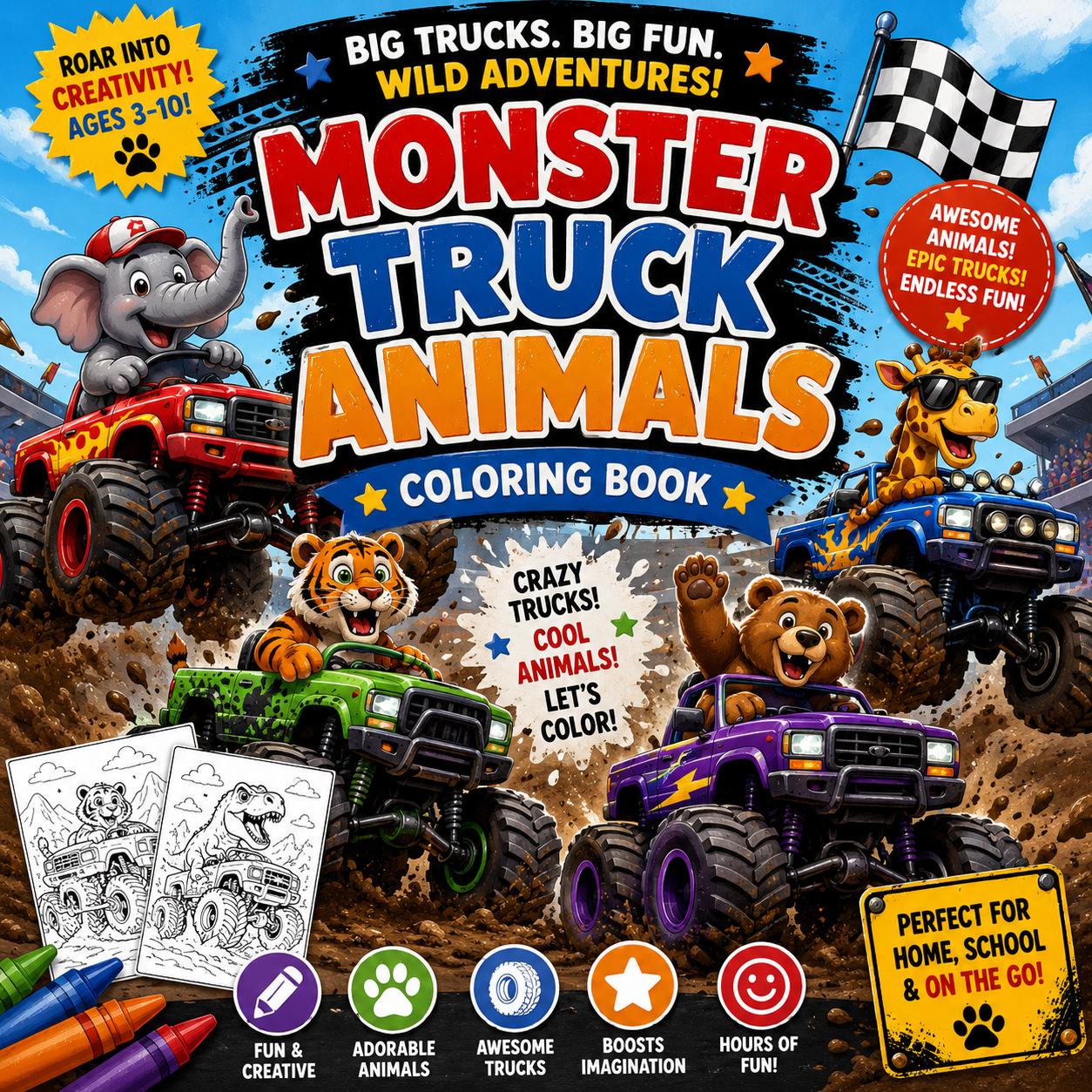 Monster Truck Animals - Blue Harbor Publishing