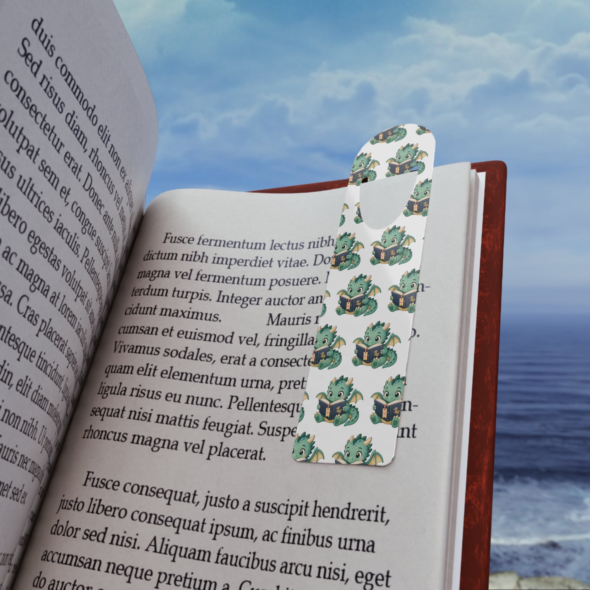 Cute Reading Dragon Bookmark