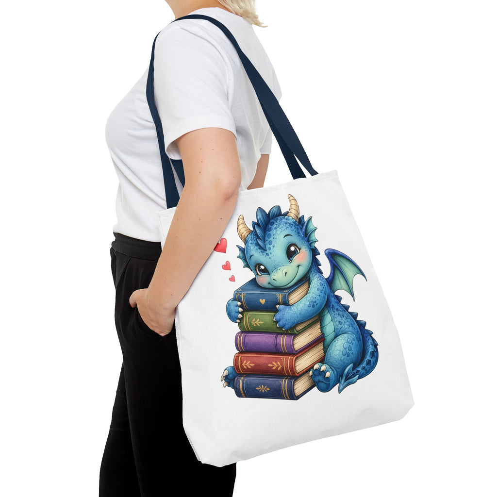 Cute Blue Dragon Booklover Tote Bag