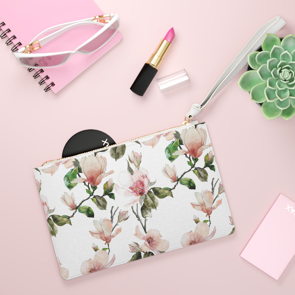 Pink Watercolor Wristlet Purse