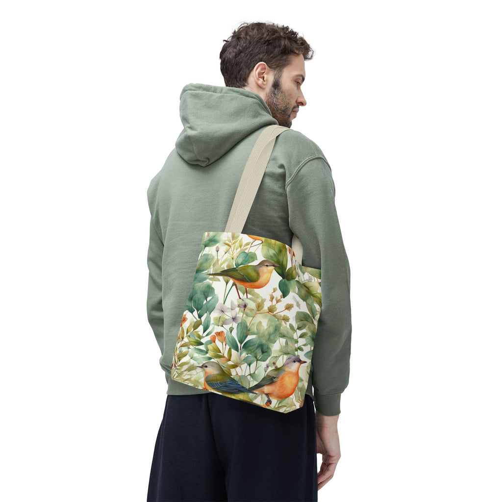 Watercolor Birds & Botanicals Tote Bag
