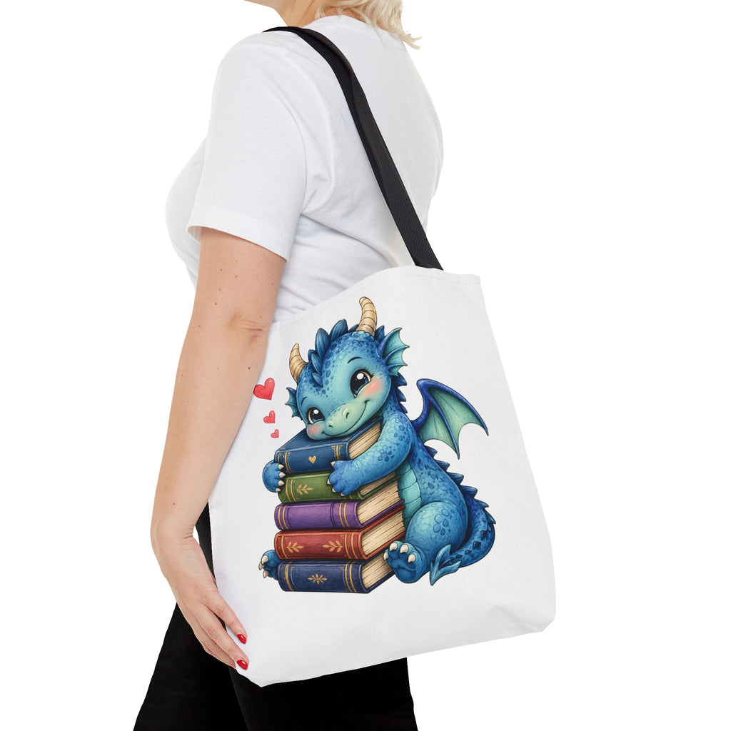 Cute Blue Dragon Booklover Tote Bag