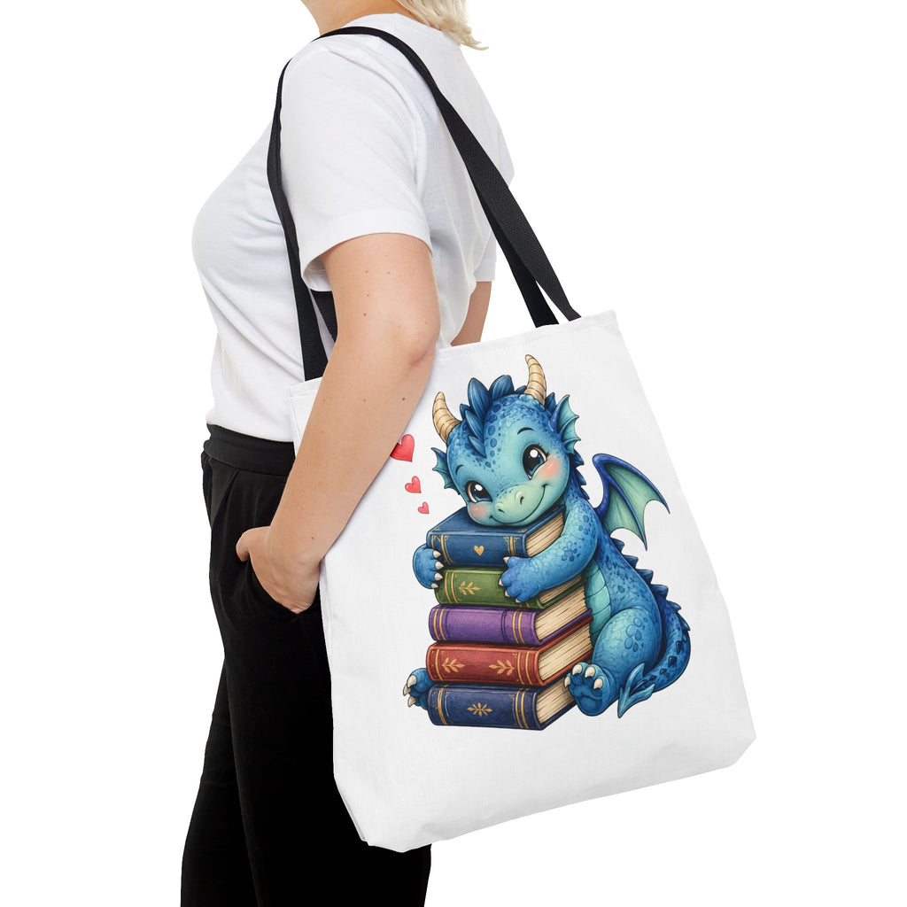 Cute Blue Dragon Booklover Tote Bag