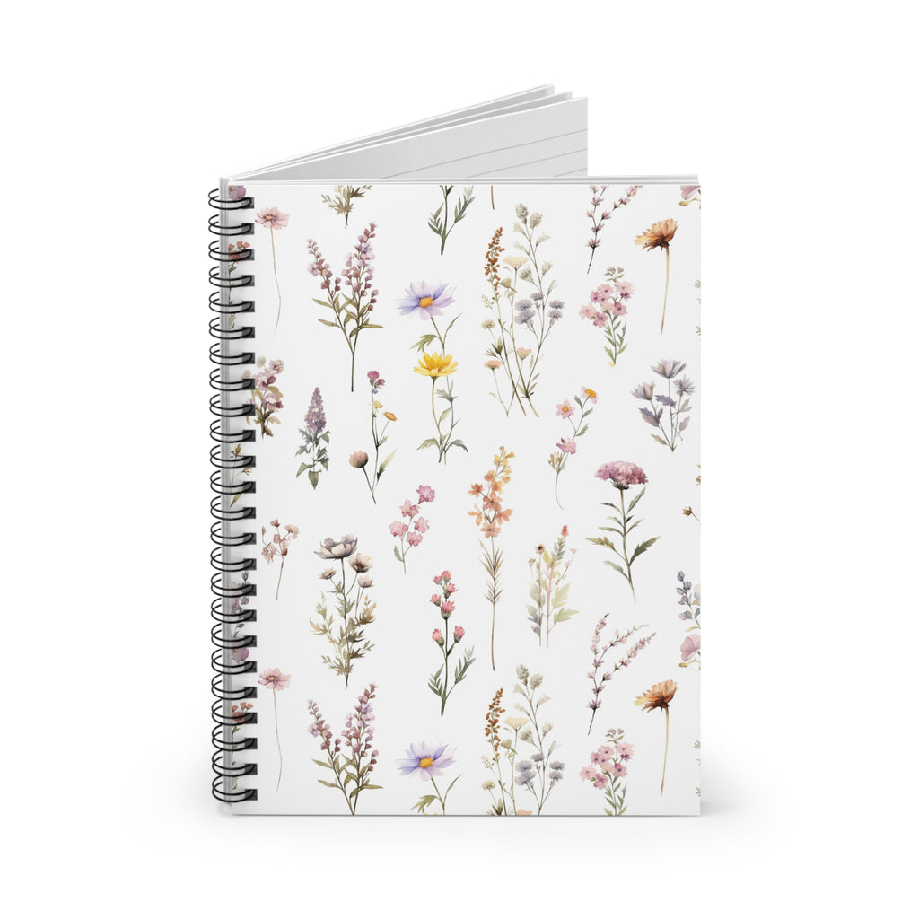 Floral Wildflower Spiral Notebook