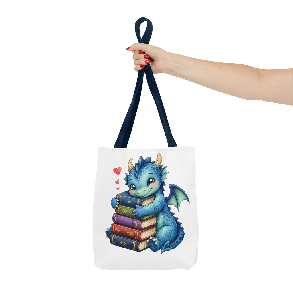 Cute Blue Dragon Booklover Tote Bag