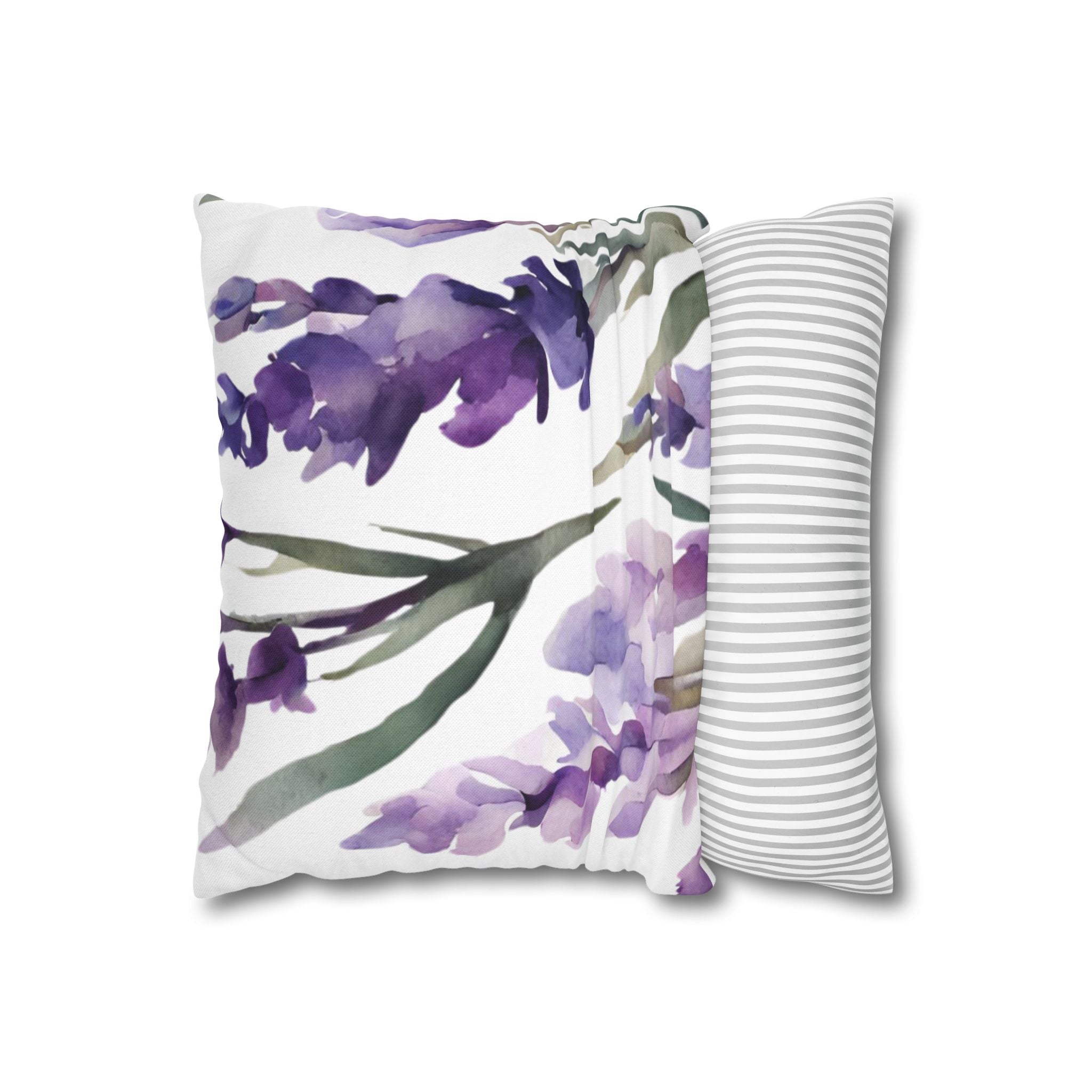 Lavender Watercolor Pillow Cover