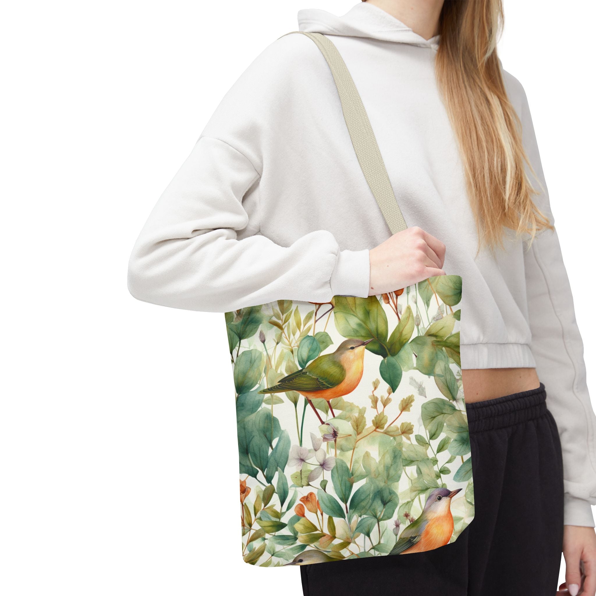 Watercolor Birds & Botanicals Tote Bag