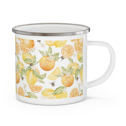 Citrus Blossom Enamel Mug
