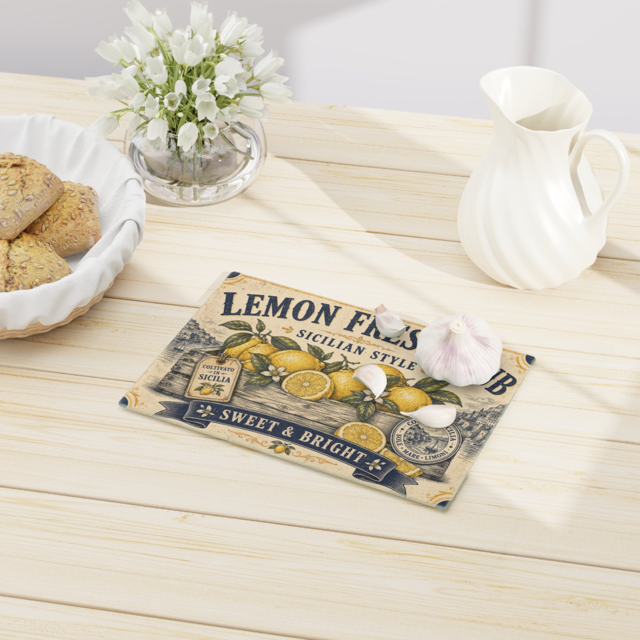 Lemon Fresh Club Sicilian Style Cutting Board