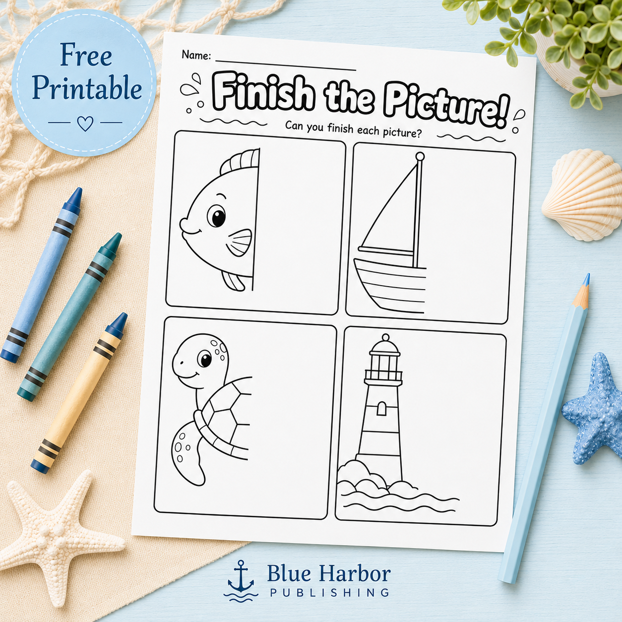 Finish the Picture – Free Printable Drawing Activity for Kids