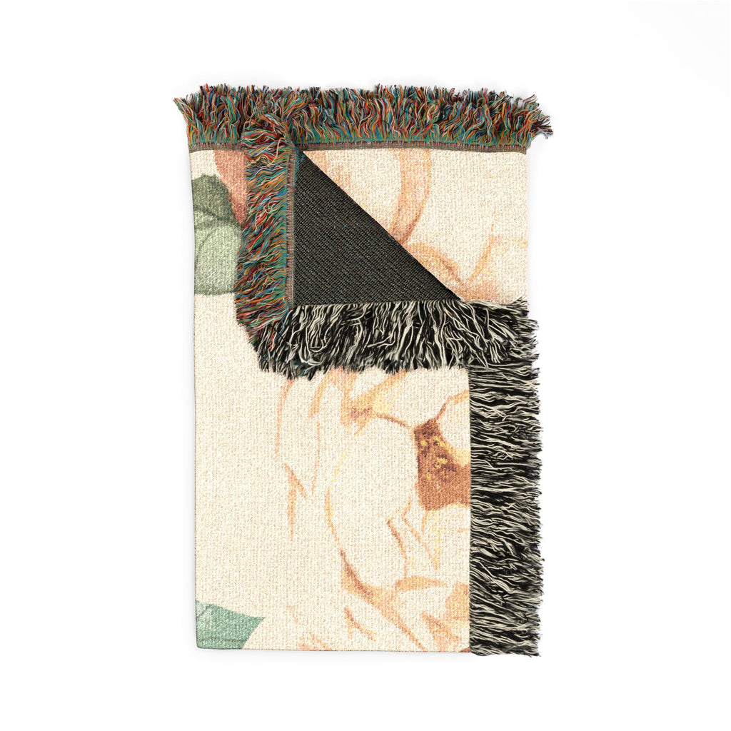 Peach Blossom Woven Blanket