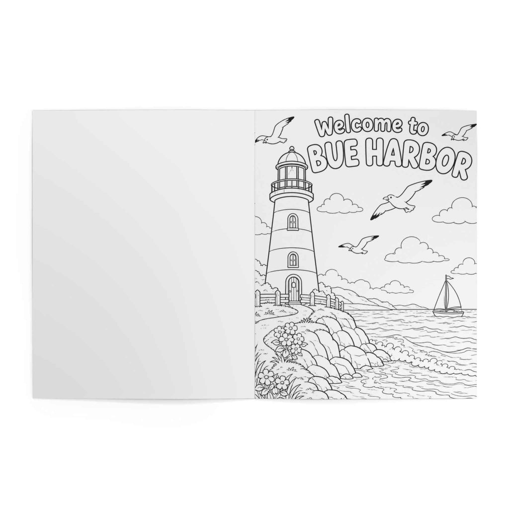 Blue Harbor Adventures Coastal Kids Coloring Book — 24 Pages of Lighthouses, Sea Animals & Boats