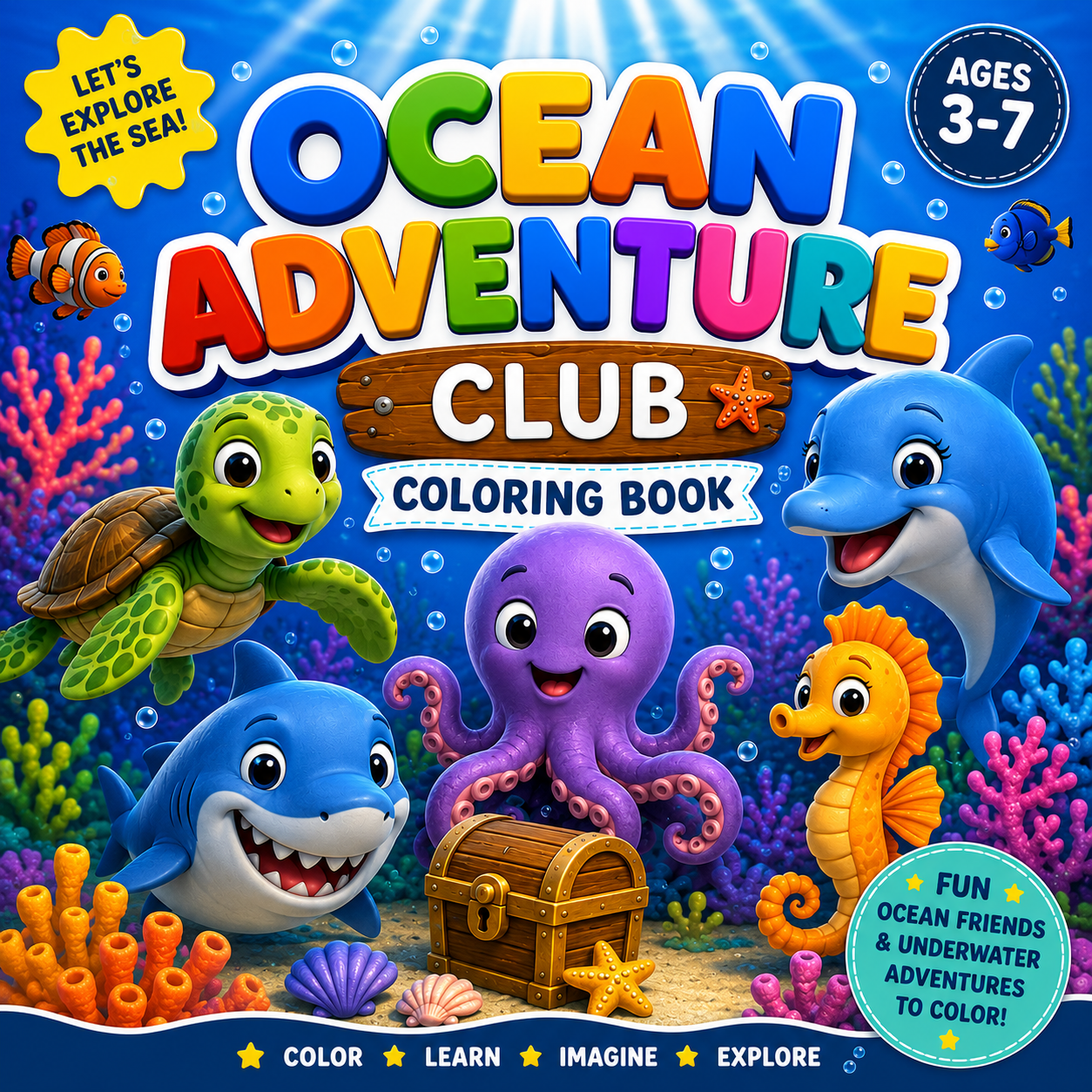 Ocean Adventure Club: Under the Sea Coloring Book