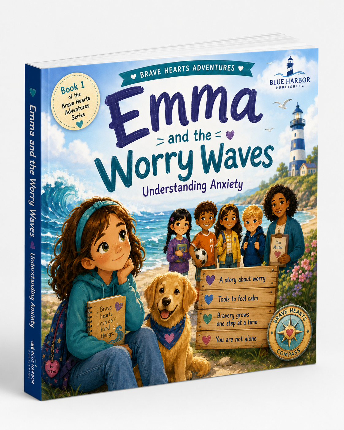 Emma and the Worry Waves: Understanding Anxiety Big Feelings • Brave Hearts • Bright Tomorrows – Book 1 - Blue Harbor Publishing