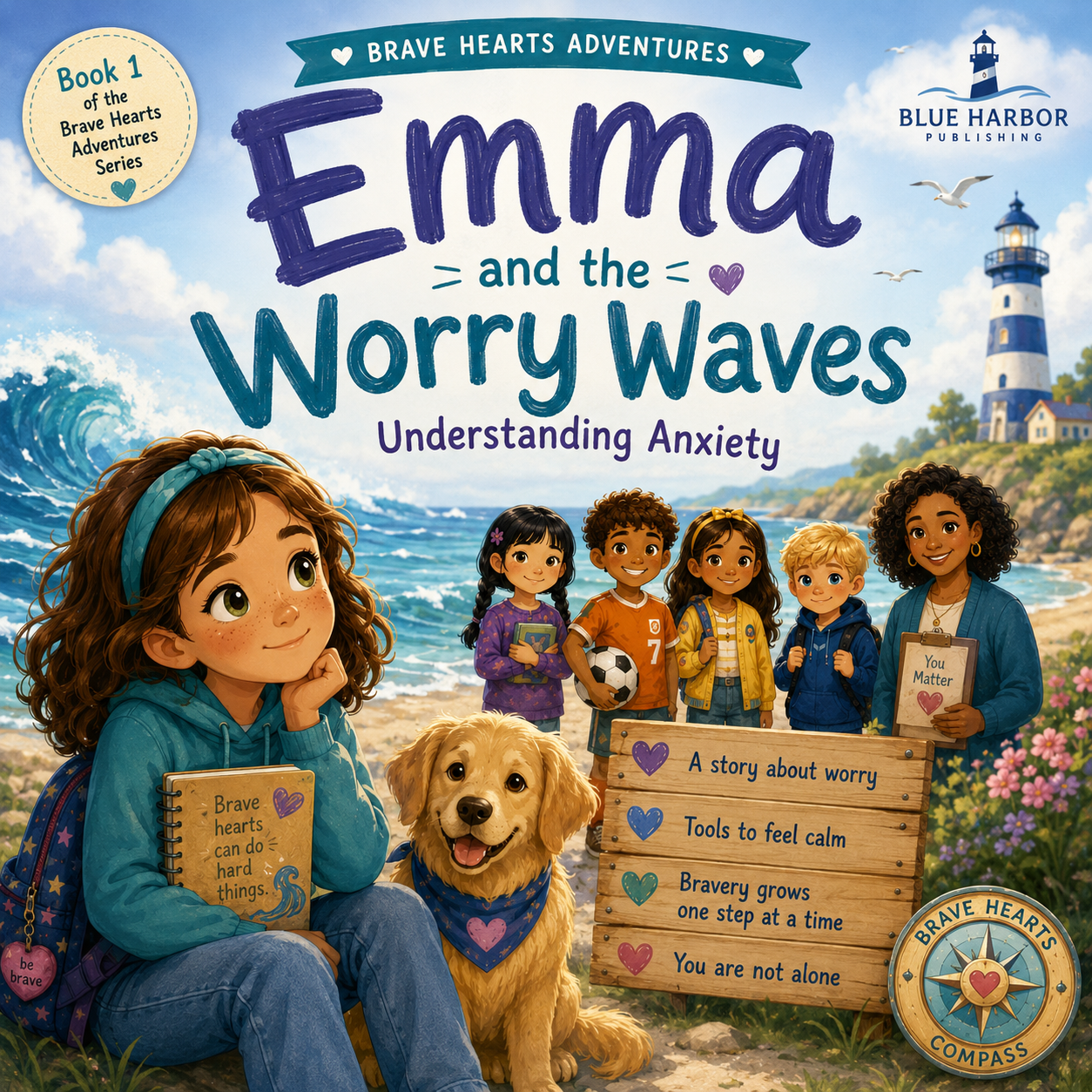 Emma and the Worry Waves: Understanding Anxiety Big Feelings • Brave Hearts • Bright Tomorrows – Book 1